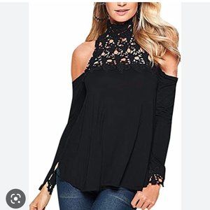 venus crochet cold shoulder top